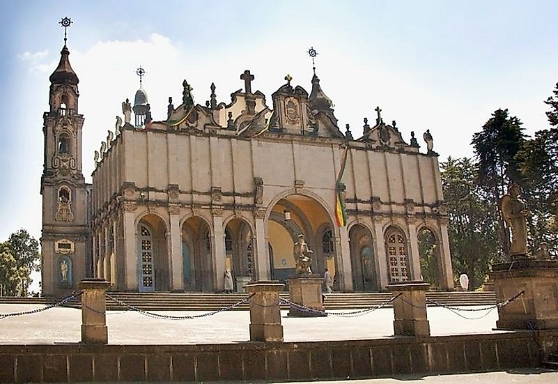 Holy Trinity Cathedral, an Ethiopian Orthodox church building in Addis Ababa.