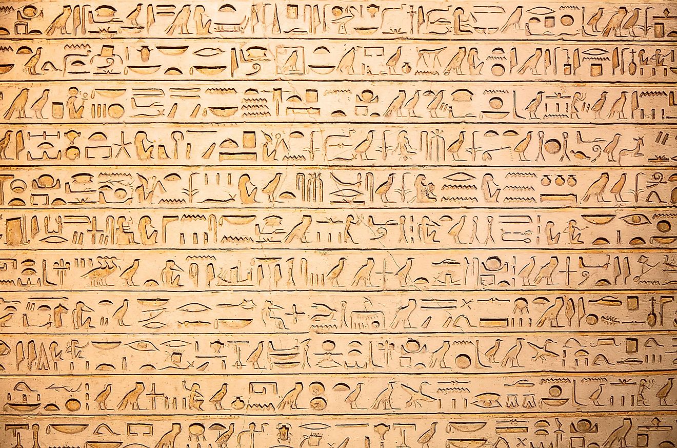 One of the earliest writing systems in human history, Egyptian heiroglyphs date back thousands of years.