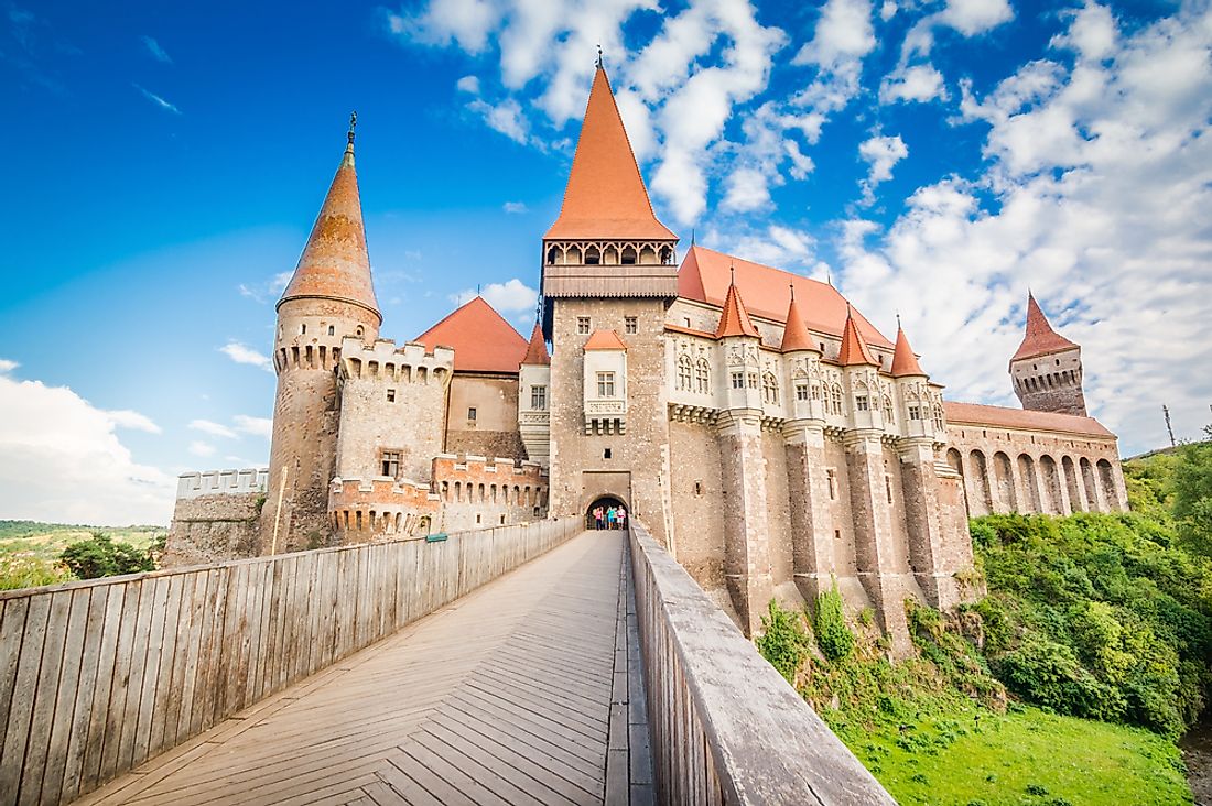 Hunedoara Castle, one of Romania's most popular tourist attractions. 