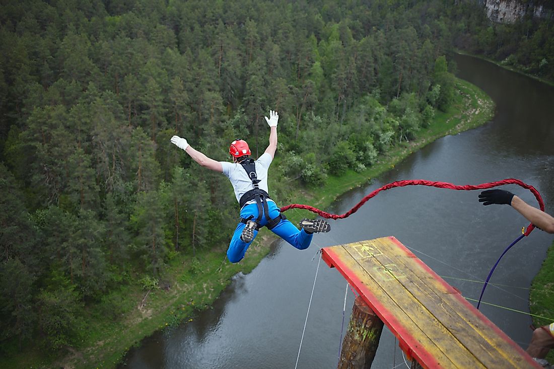 Bungee jumping is a popular activity among thrill-seekers. 
