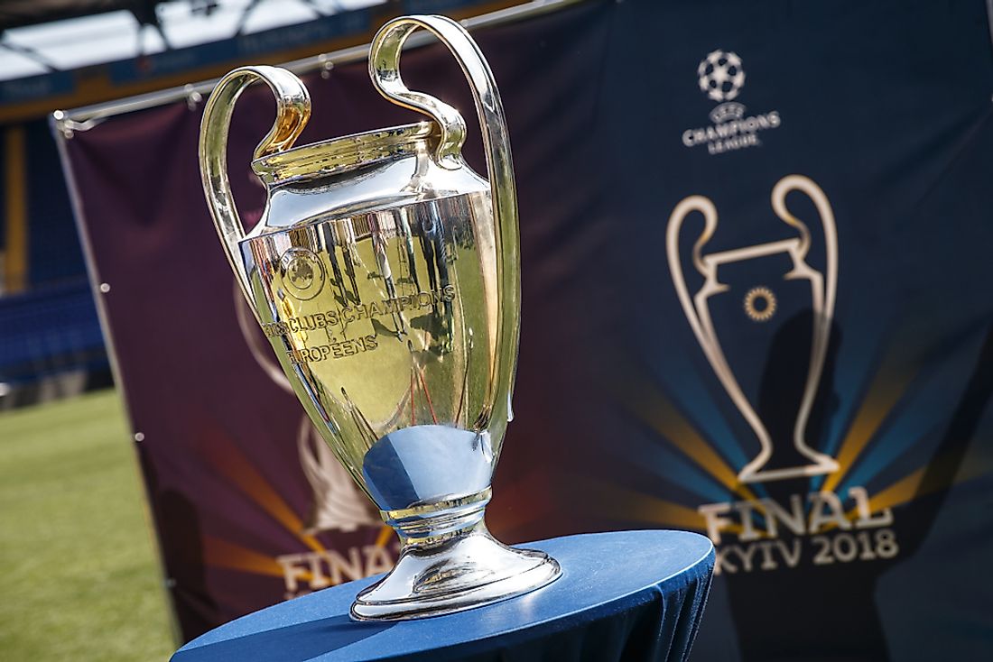 The UEFA Champions League Cup.  Editorial credit: Oleksandr Osipov / Shutterstock.com. 