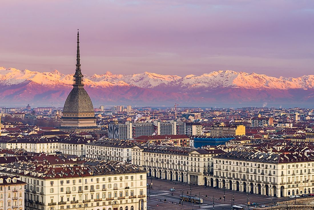The city of Turin is in northern Italy. 