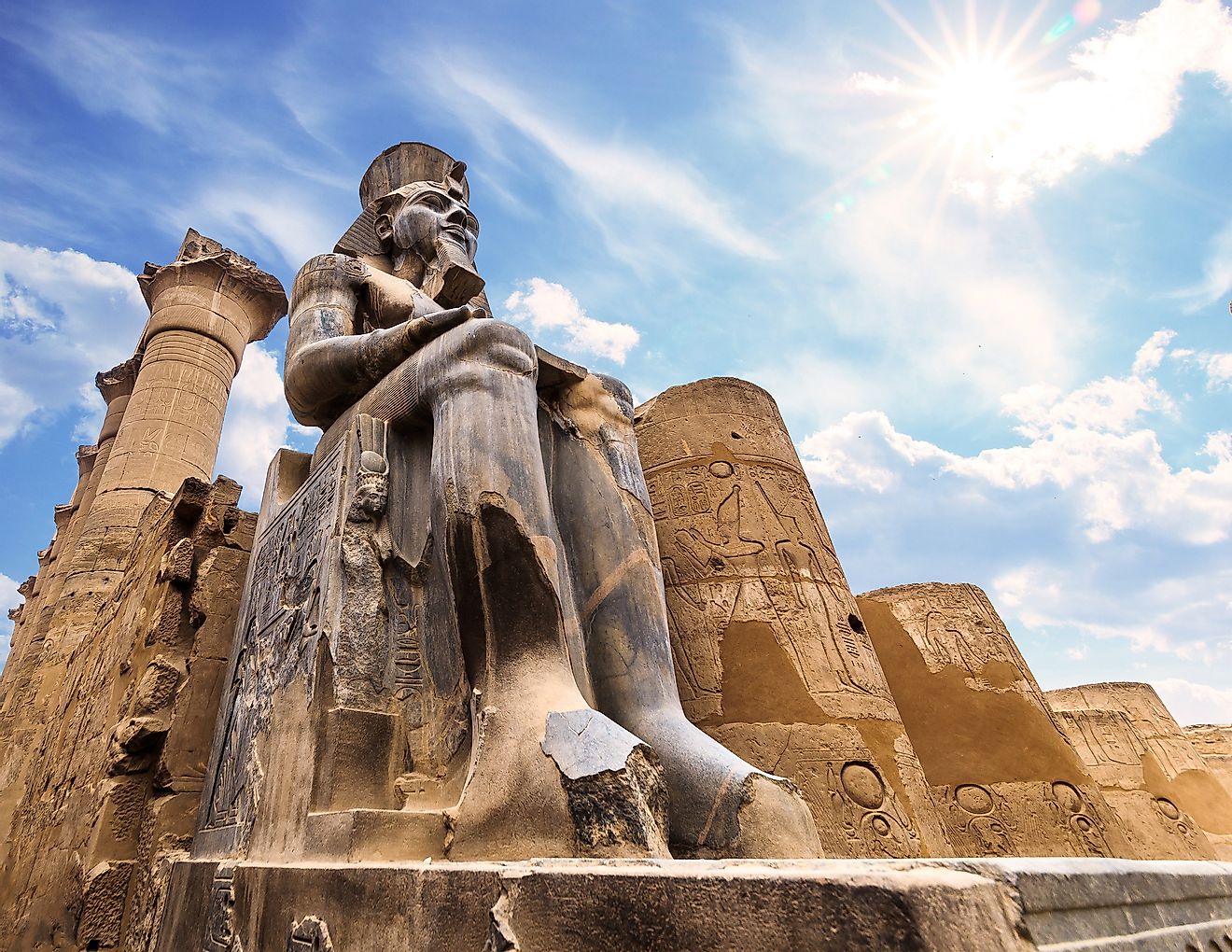 The huge statue of Ramesses II in Luxor Temple, Egypt. Image credit: Graficam Ahmed Saeed/Shutterstock.com