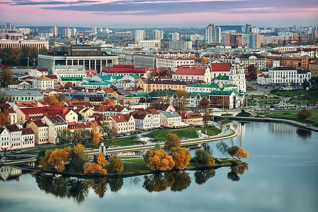 A view of Minsk, the capital city of Belarus.