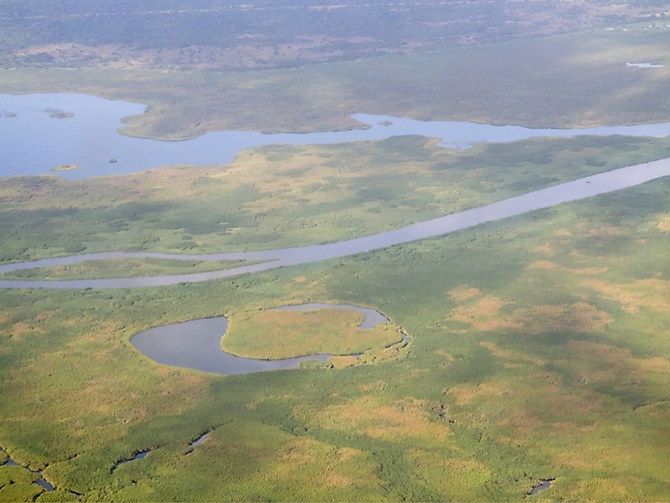 Wetlands and the White Nile River in South Sudan.