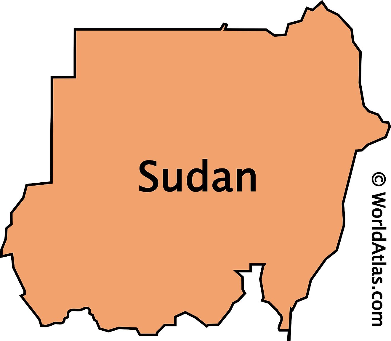 Outline Map of Sudan