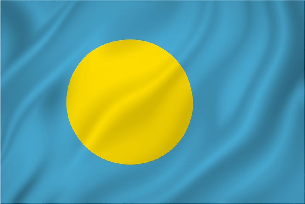 The flag of Palau.