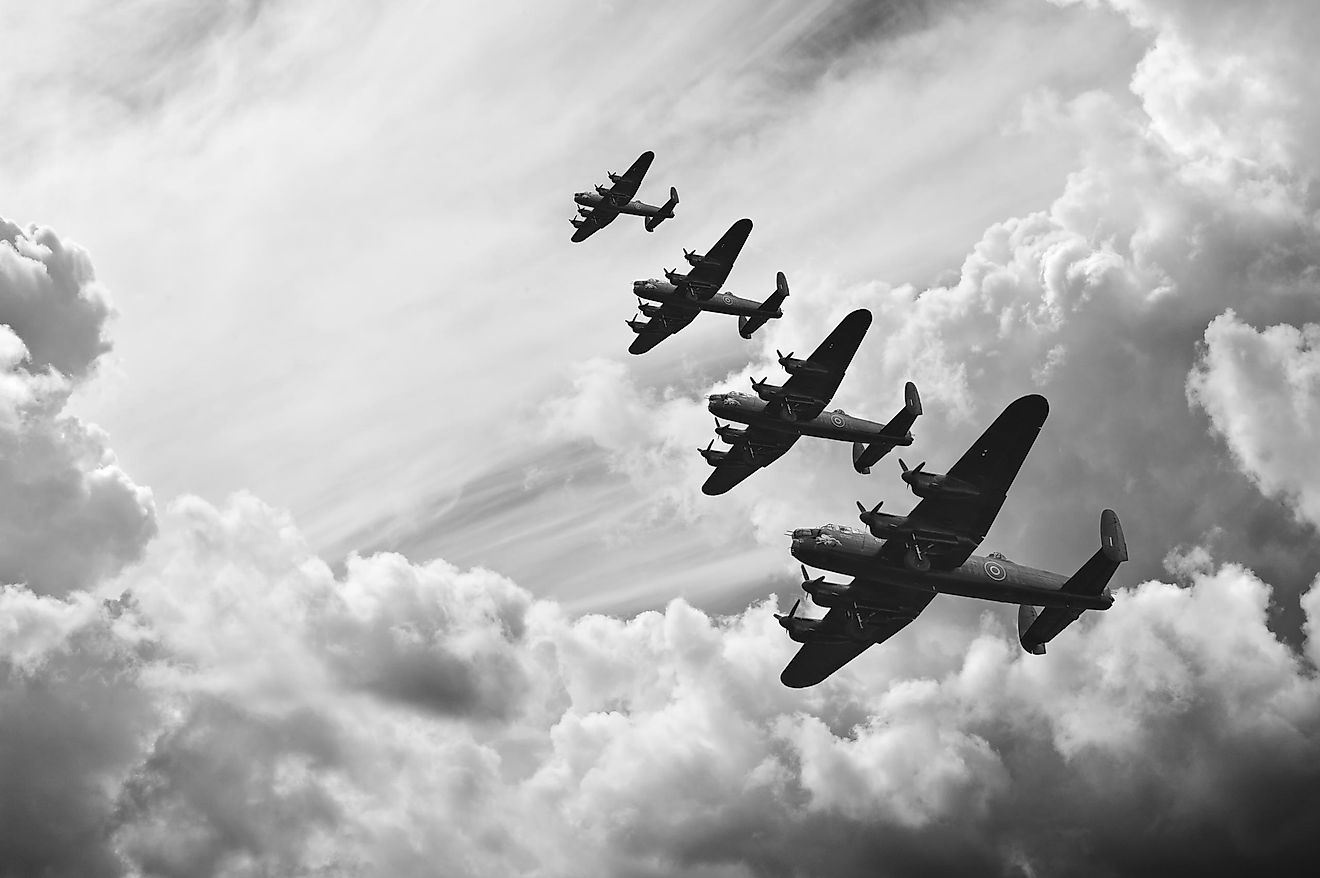  Image of Lancaster bombers from Battle of Britain in World War Two