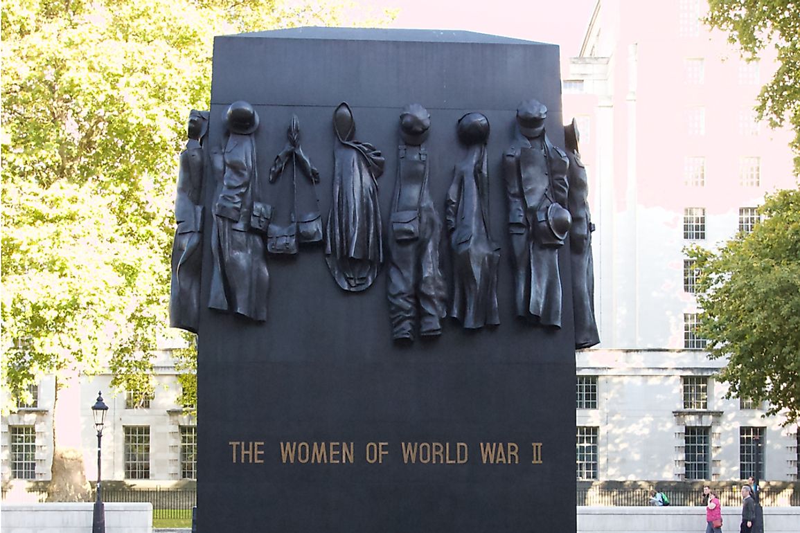 Monument to the Women of World War II in London, England. Editorial credit: The Picture Studio / Shutterstock.com