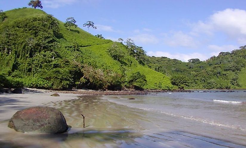 A beach in the Cocos Island National Park, a UNESCO World Heritage Site In Costa Rica.