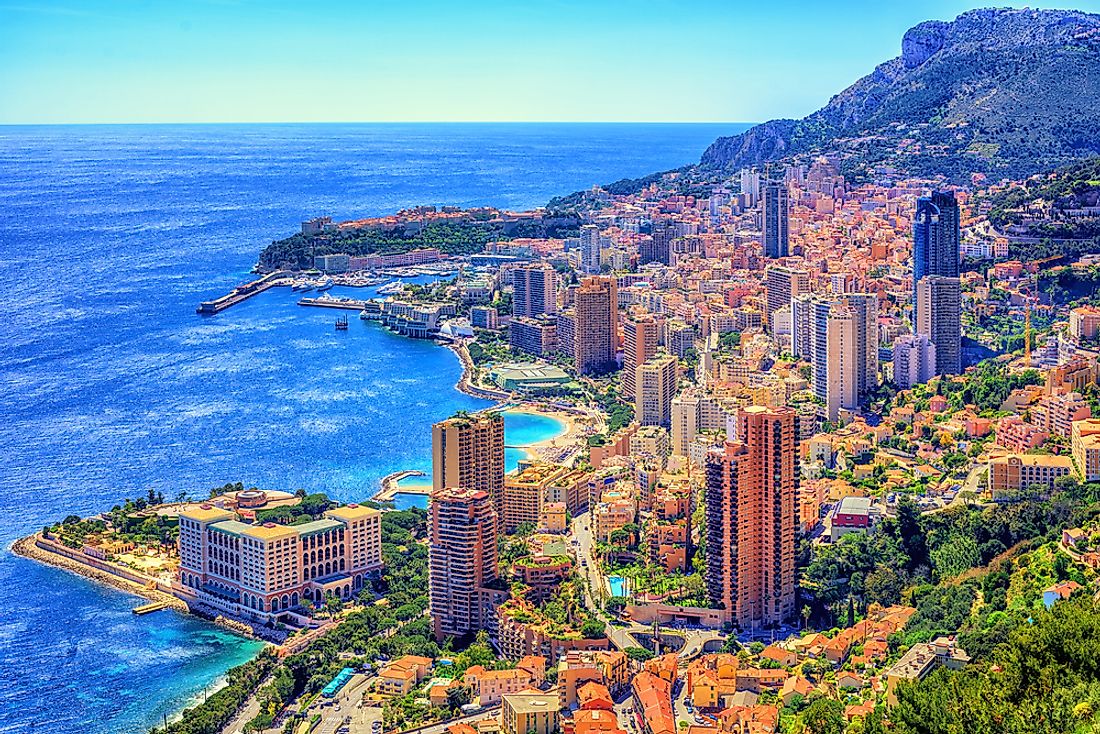 View of Monte Carlo in Monaco. 