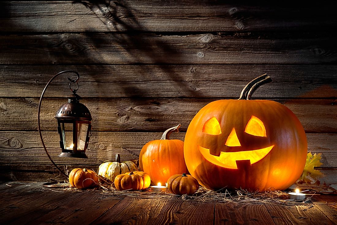 Carved pumpkins, known as "Jack-O-Lanterns", are some of the most well-known symbols of Halloween. 