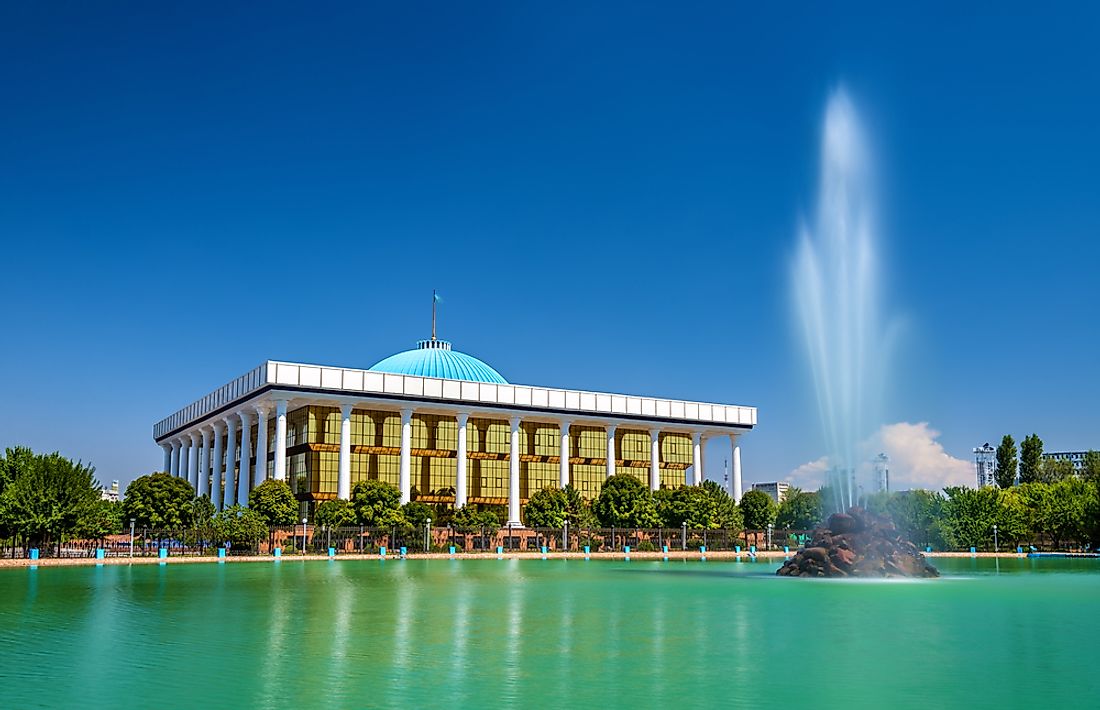 The building of the Government of Uzbekistan in its capital of Tashkent. 