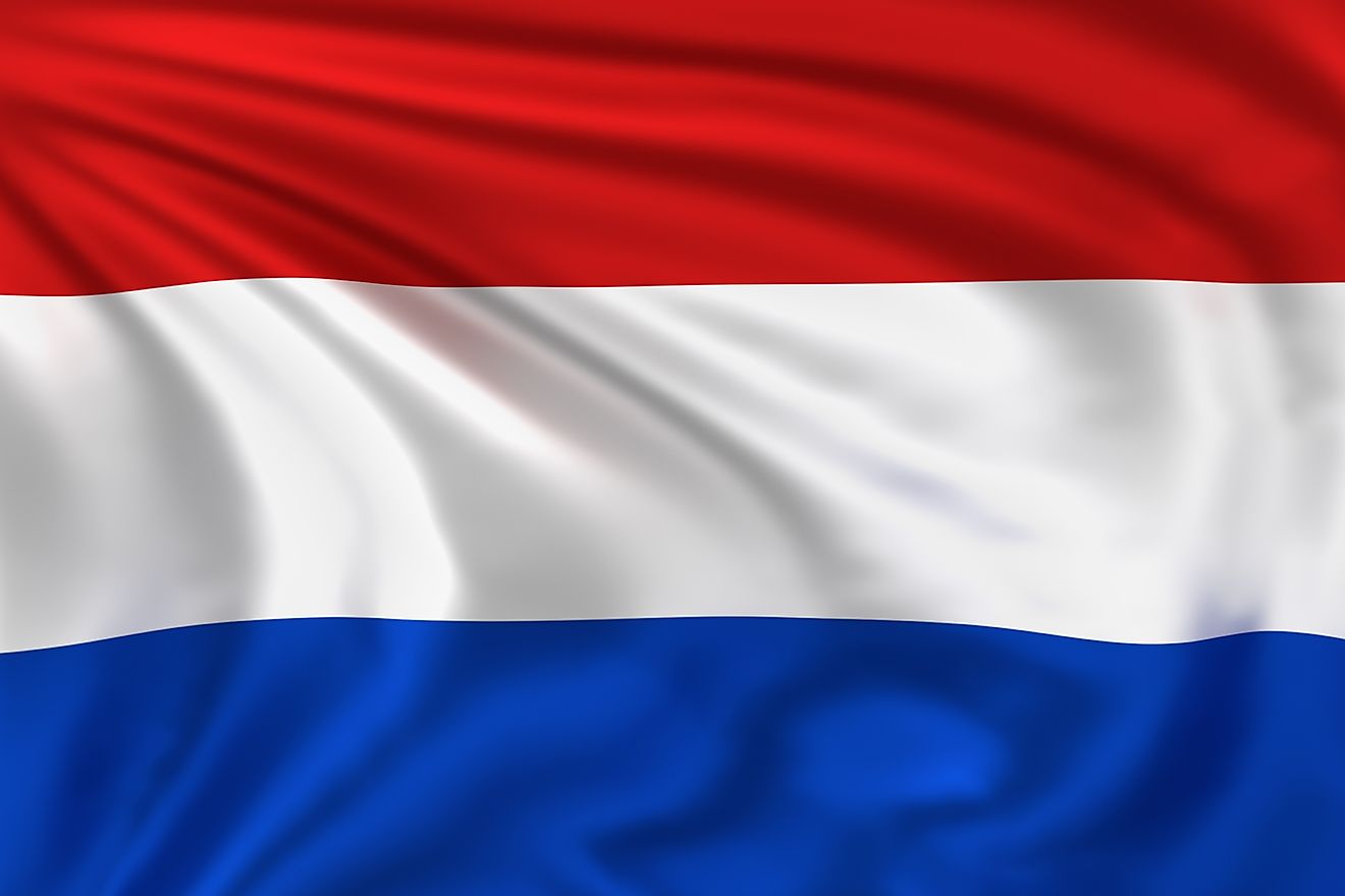 The official flag of the Kingdom of the Netherlands. 