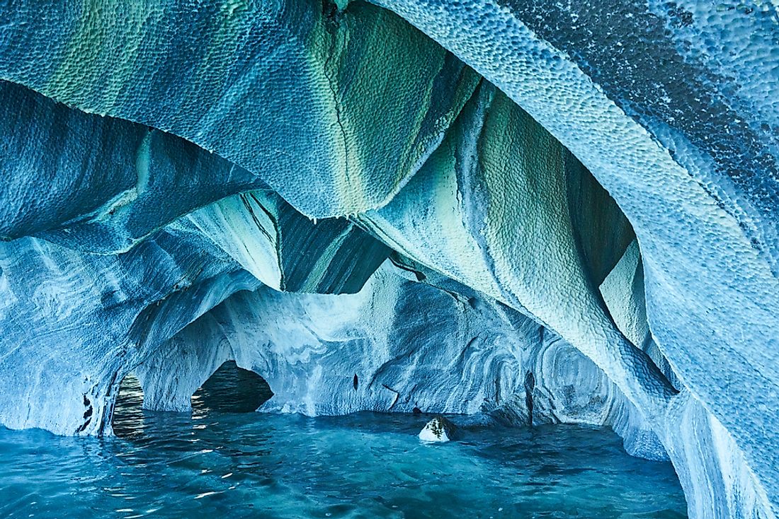 Marble Caves in Patagonia, Chile. 