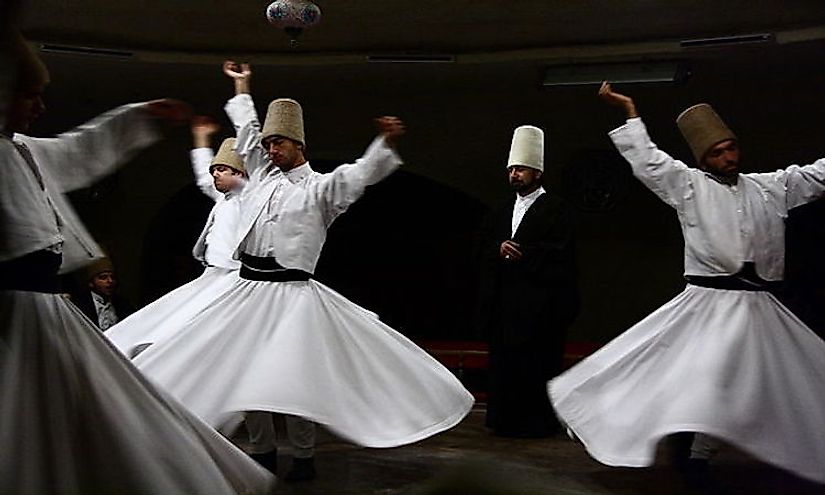 Semâ ceremony at the Dervishes Culture Center at Avanos, Turkey.