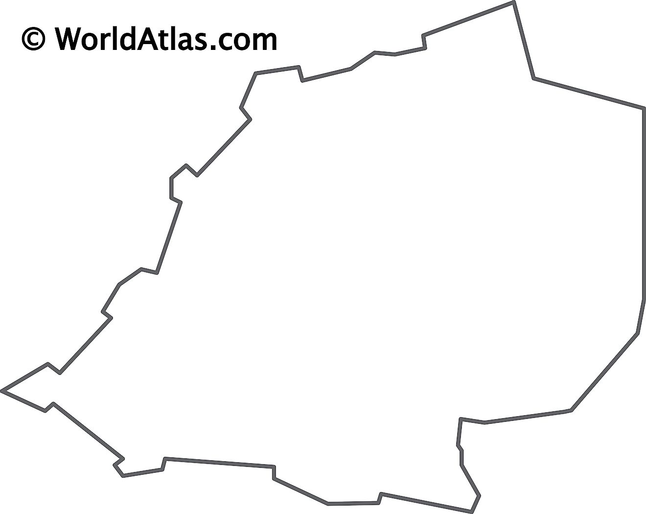 Blank Outline Map of Vatican City