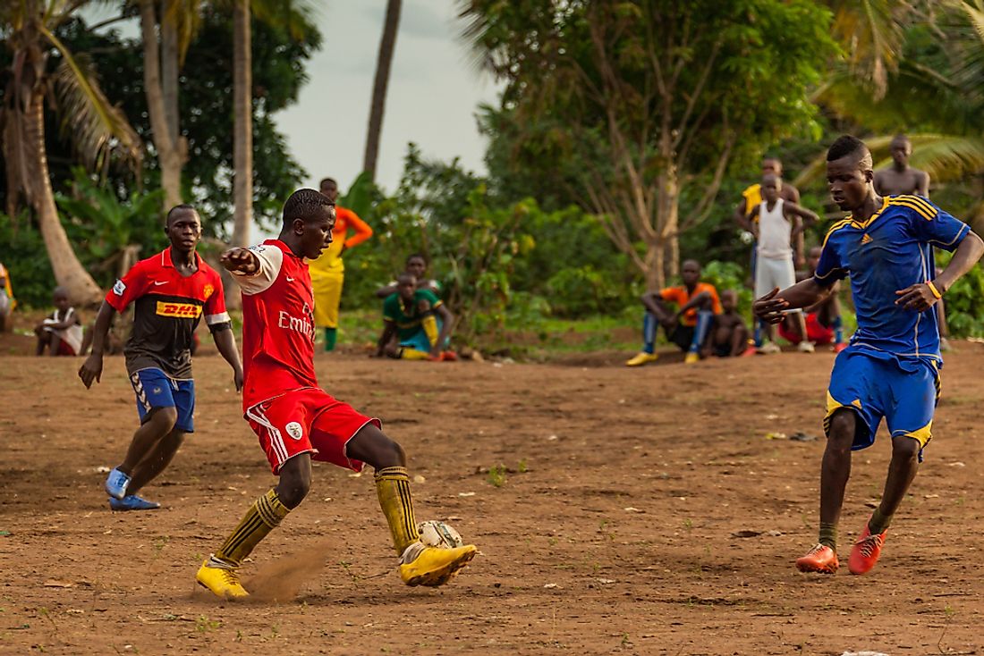 Football is a popular sport in Sierra Leone. Image credit: robertonencini / Shutterstock.com