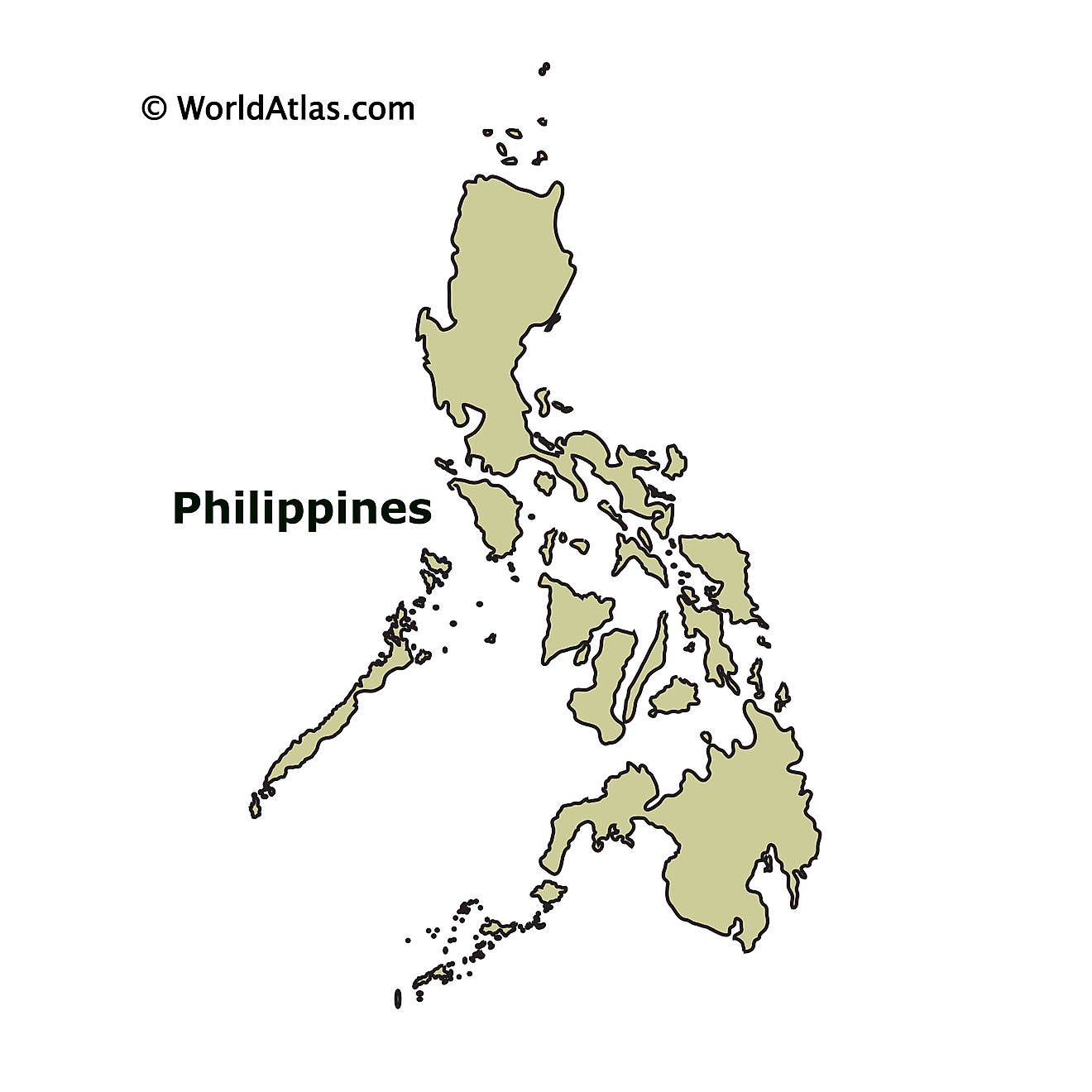 Outline Map of Philippines
