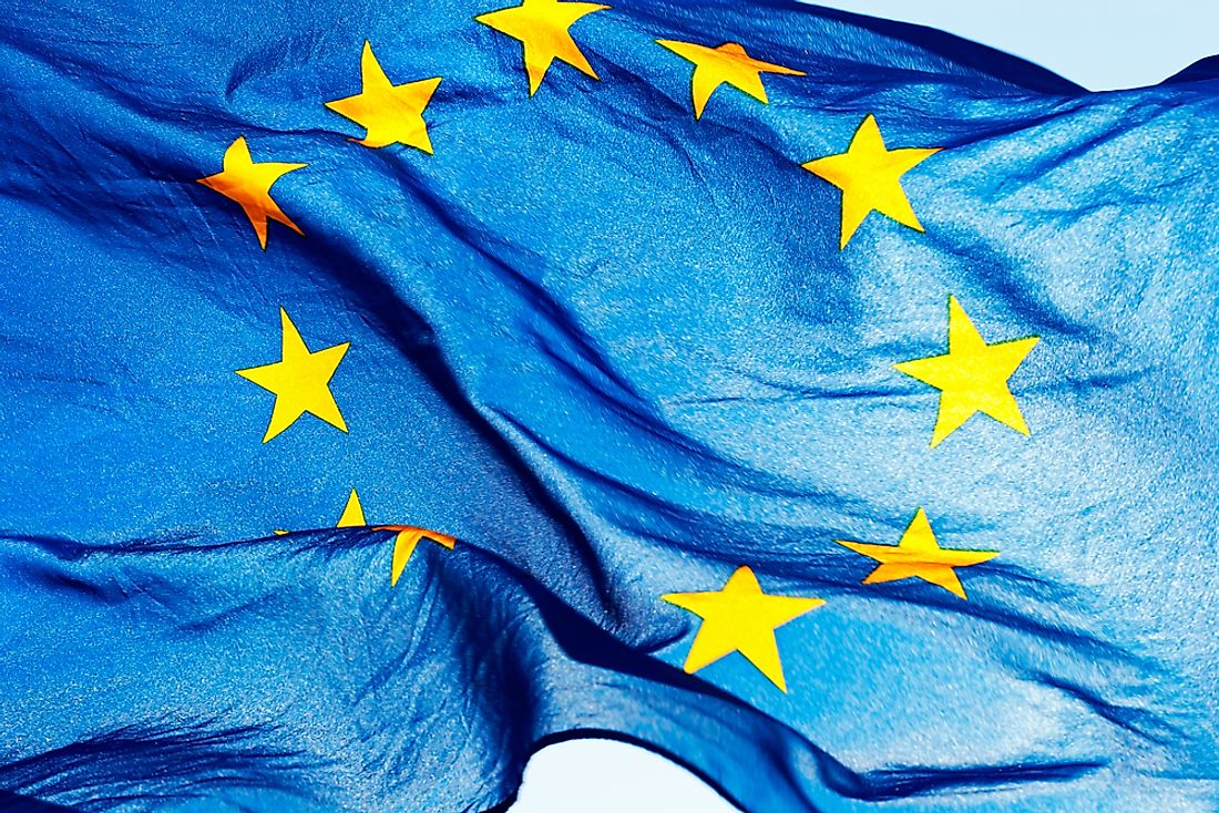 The flag of the European Union. 