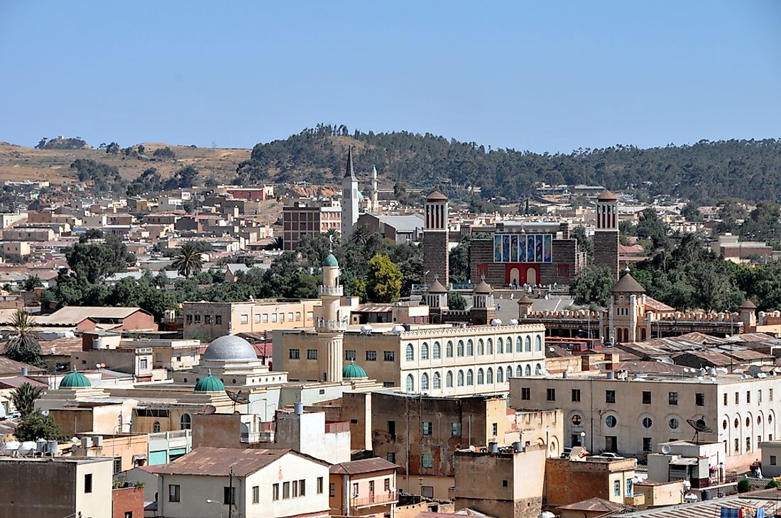 Asmara, Eritrea. Eritrea is seen as a one-party state. 