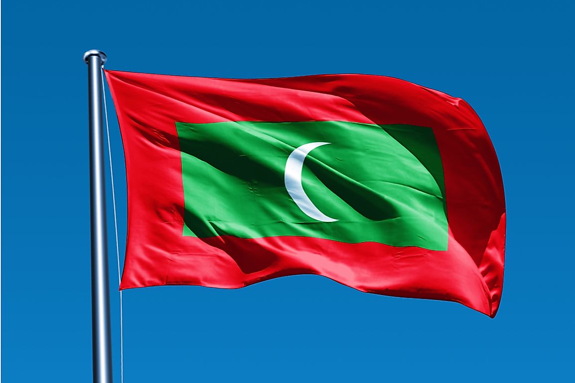 The current flag was adopted upon The Maldives sovereignty in 1965.