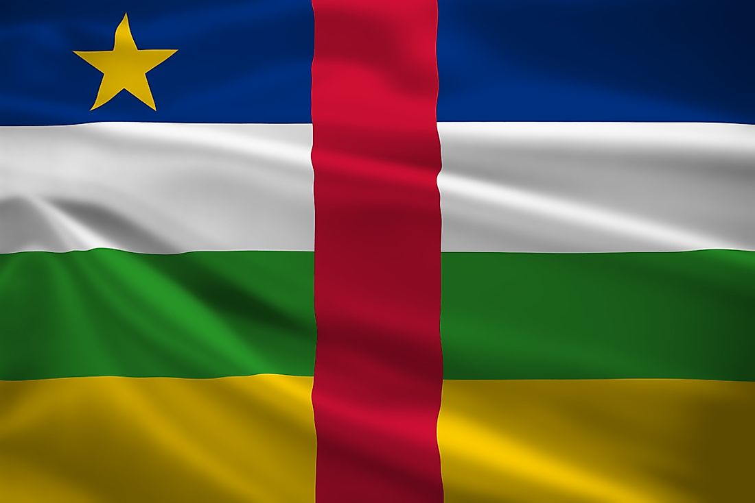 The flag of the Central African Republic. 