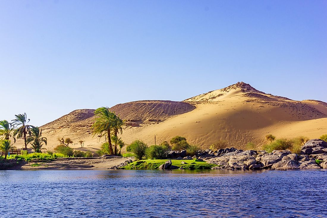 The Nile River is the main water source of Egypt. 