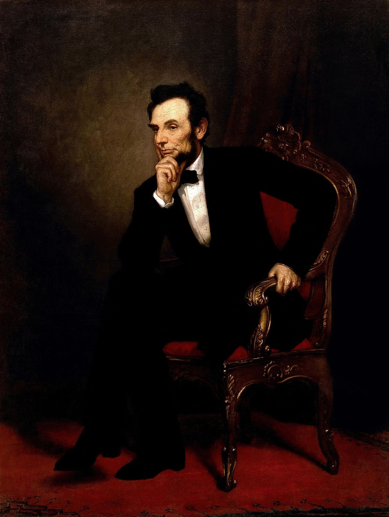 A painting of Abraham Lincoln