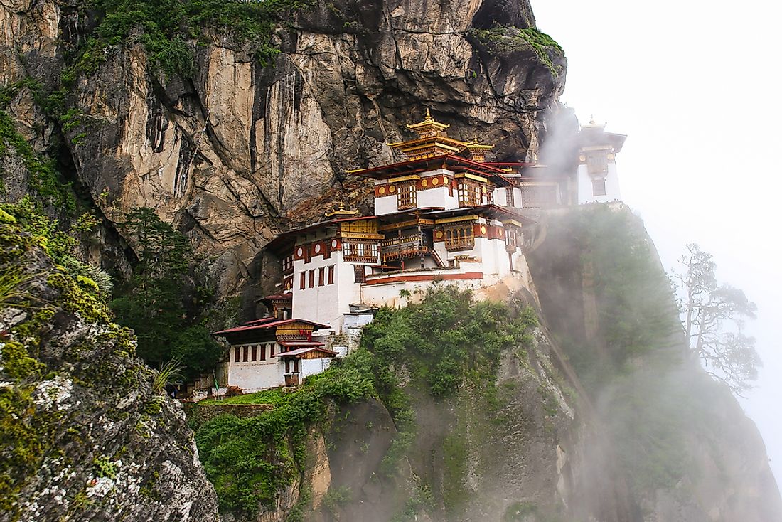 A monastery in Bhutan, the least visited country in Asia. 