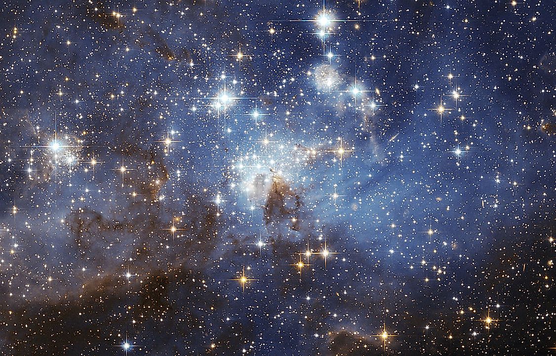 A star-forming region in the Large Magellanic Cloud.