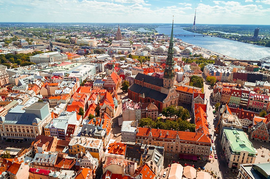 Riga, the capital city of Latvia. 