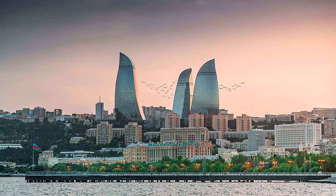 The Flame Towers of Baku, Azerbaijan.