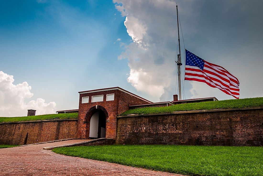 The British siege of Fort McHenry during the Battle of Baltimore inspired Francis Scott Key to write the lyrics of America's National Anthem.