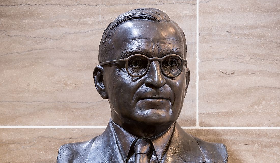 Bust of Harry S. Truman the 33rd American President. Editorial credit: Nagel Photography / Shutterstock.com