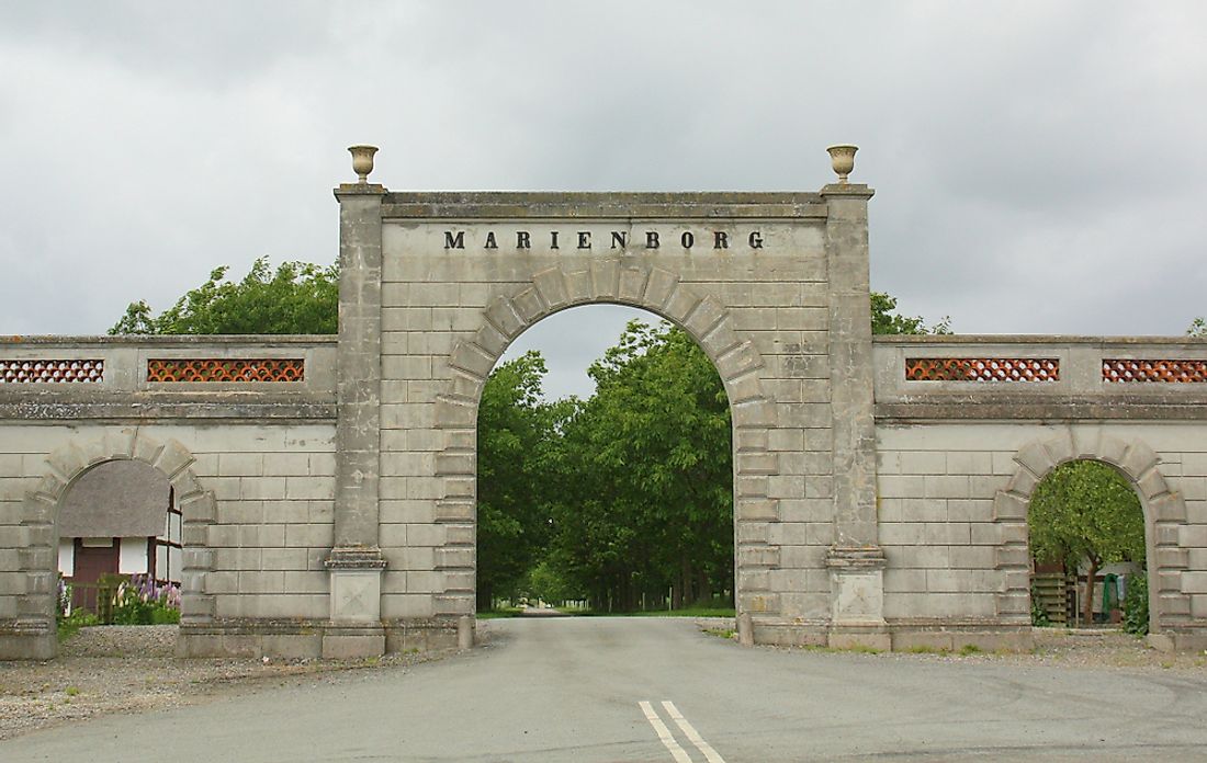 Entrance to Marienborg. Editorial credit: Douwmamaria / Shutterstock.com.