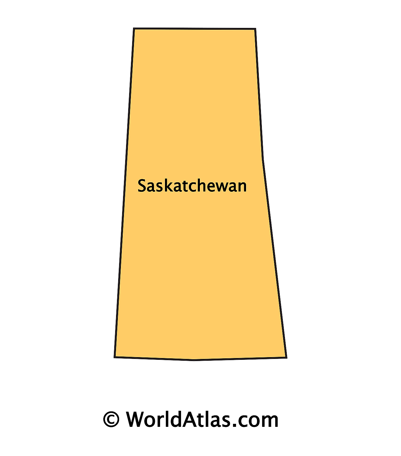 Outline Map of Saskatchewan