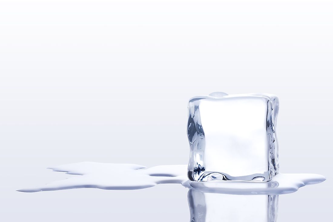 The Law of Conservation of Mass can be explained using a melting ice cube. 