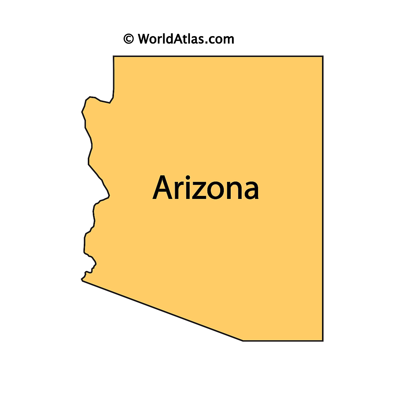 Outline Map of Arizona