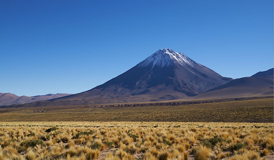 Chile is home to several snow-capped volcanoes.