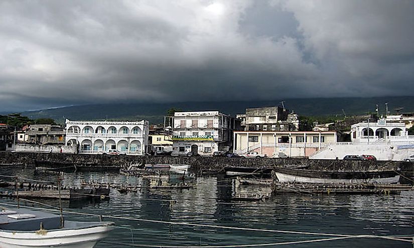A view of the city of Moroni, the capital and biggest city of Comoros.