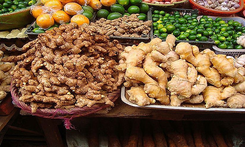 Ginger being sold in the market.