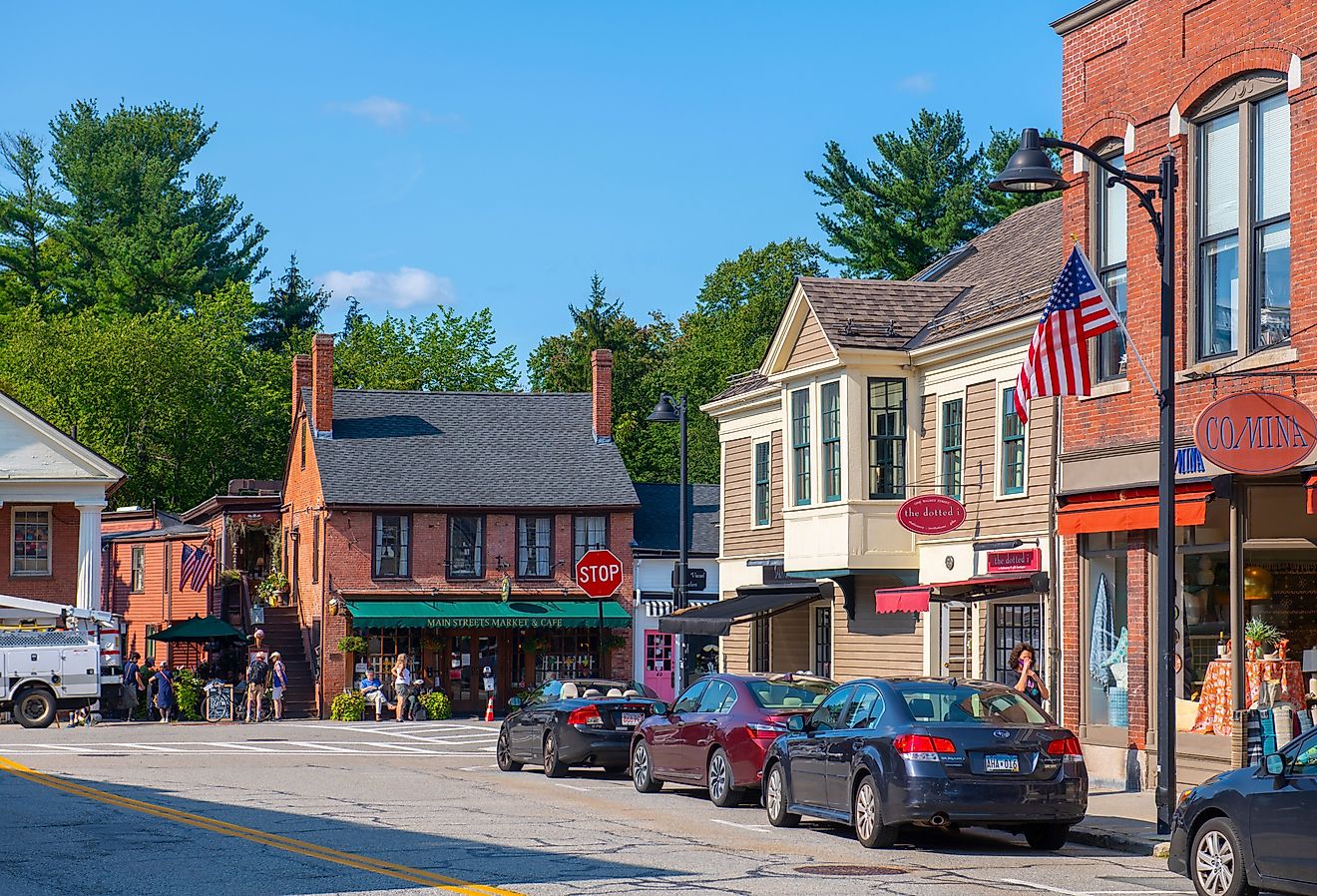 Main Streets Market and Cafe in the historic town center, Concord, Massachusetts. Image credit Wangkun Jia via Shutterstock.com