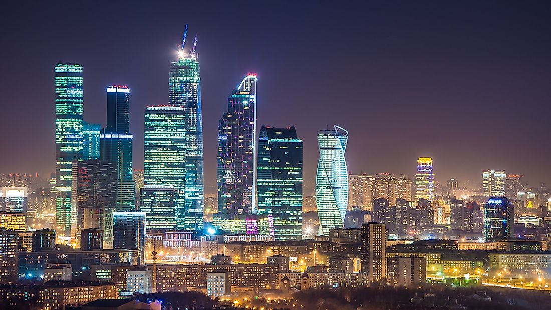 Moscow is home to some of Europe's tallest buildings. 