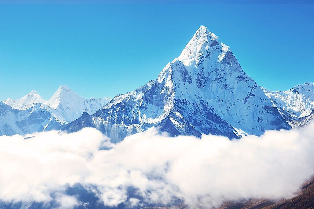 Mount Everest sits at 8,848 meters in comparison to Mount Wycheproof's 148 metres.