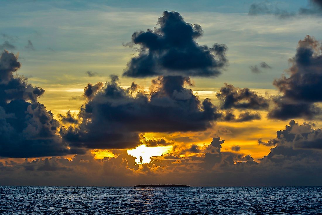 A sunset on Tuvalu. 