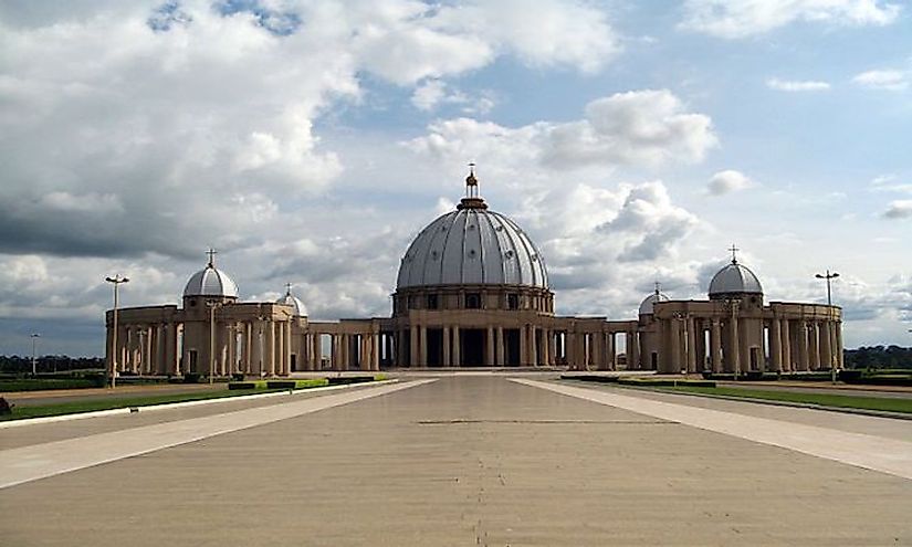 Basilica of our Lady of Peace in Yamoussoukro, Ivory Coast.