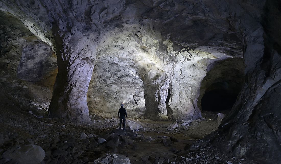 Caving is a popular recreational activity.