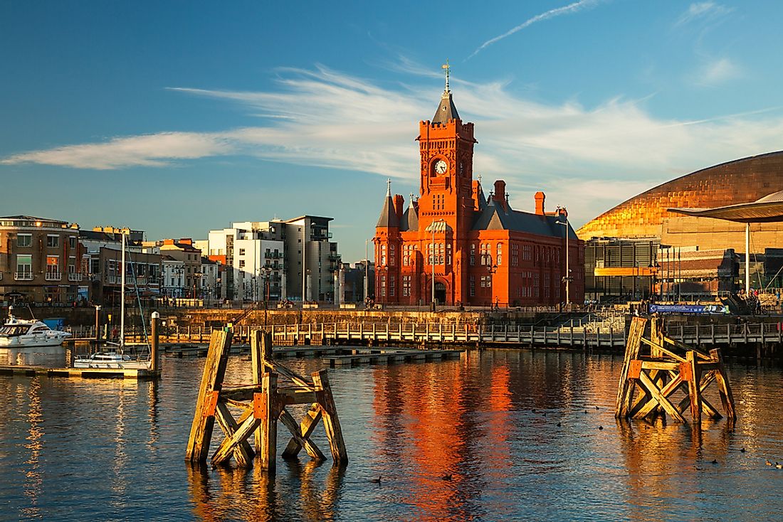 Cardiff, the largest city in Wales. 