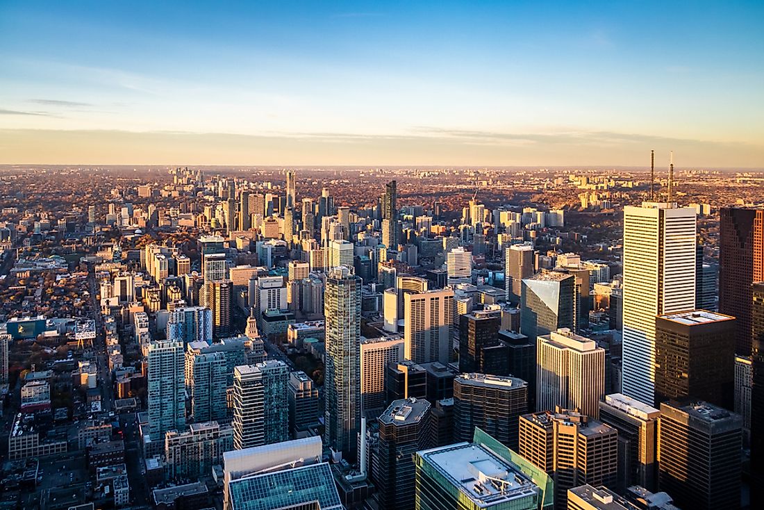 Toronto, the largest city of Canada as well as Ontario, Canada's richest province. 